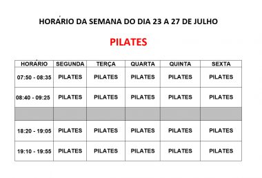 Horário semana 23 2