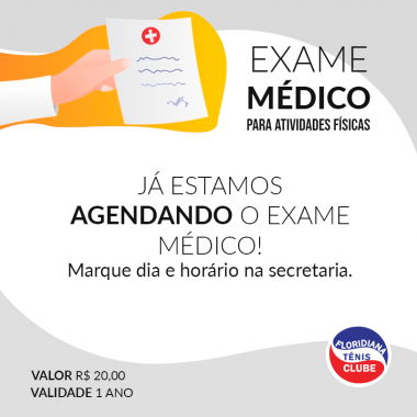 exame médico para atividades físicas